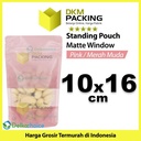 Standing Pouch 10x16cm PINK MATTE WINDOW Plastik Kemasan Makanan