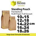 Plastik Klip 18x26cm FLAT BOTTOM KRAFT PAPER Kemasan Makanan-MURAH