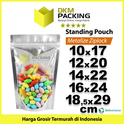 Standing Pouch 18x27cm Alumunium Foil Sealer Makanan Delkochoice