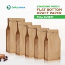 Plastik Klip FLAT BOTTOM KRAFT PAPER Kemasan Makanan DELKOCHOICE