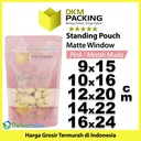 Standing Pouch 16x24cm PINK MATTE WINDOW Plastik Kemasan Makanan