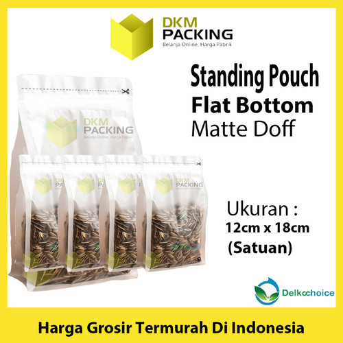 Plastik Klip FLAT BOTTOM MATTE DOFF Kemasan Makanan DELKOCHOICE
