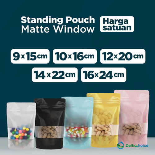 Standing Pouch MATTE WINDOW VARIAN Plastik Klip Kemasan Makanan