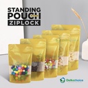 Standing Pouch 12x20cm MATTE WINDOW VARIAN Plastik Klip Sealer Makanan
