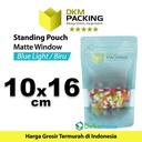 Plastik Klip BLUE MATTE WINDOW VARIAN Standing Pouch Kemasan Makanan