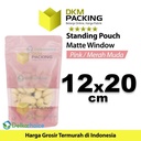 Plastik Klip PINK MATTE WINDOW VARIAN Standing Pouch Kemasan Makanan