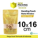 Standing Pouch GOLD MATTE WINDOW VARIAN Plastik Klip Kemasan Makanan