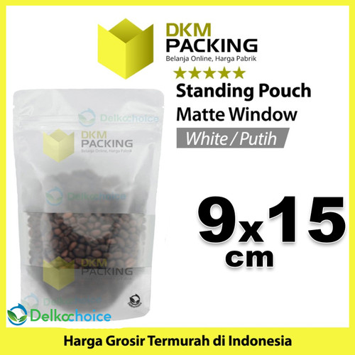 Standing Pouch WHITE MATTE WINDOW VARIAN Plastik Klip Kemasan Makanan