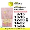 Plastik Klip 16x24cm PINK MATTE WINDOW Standing Pouch Kemasan Makanan