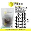 Plastik Klip 14x22cm WHITE MATTE WINDOW Standing Pouch Kemasan Makanan