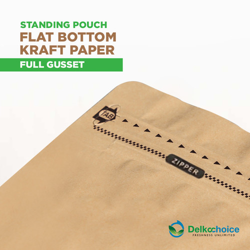 Plastik Klip 18x26cm FLAT BOTTOM KRAFT PAPER Kemasan Makanan-MURAH