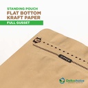 Plastik Klip 18x26cm FLAT BOTTOM KRAFT PAPER Kemasan Makanan-MURAH
