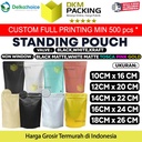 Standing Pouch Full Metalize Foil Ziplock Plastik Klip Makanan