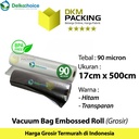 Plastik Vacuum EMBOSS ROLL 17x500cm Vakum Embossed Sealer DELKOCHOICE
