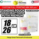 Plastik Klip White KRAFT 18x26cm Standing Pouch ZIPLOCK DELKOCHOICE