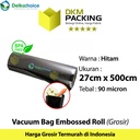 Plastik Vacuum BLACK Emboss Roll 27x5Meter Vakum Embossed DELKOCHOICE
