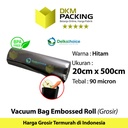 Plastik Vacuum BLACK Emboss Roll 20x500cm Vakum Embossed DELKOCHOICE
