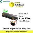 Plastik Vacuum BLACK Emboss Roll 9x5Meter Vakum Embossed DELKOCHOICE