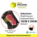 Plastik Vacuum BLACK EMBOSS BAG 15x25cm Vakum Embossed DELKOCHOICE