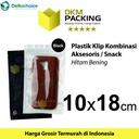 Plastik Klip ZIPLOCK BAG 10x18CM BLACK Kemasan Aksesoris DELKOCHOICE