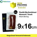 Plastik Klip ZIPLOCK BAG 9x16CM BLACK Kemasan Aksesoris DELKOCHOICE