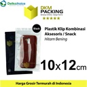Plastik Klip ZIPLOCK BAG 10x12CM BLACK Kemasan Aksesoris DELKOCHOICE
