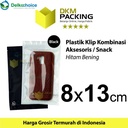 Plastik Klip ZIPLOCK BAG 8x13CM BLACK Kemasan Aksesoris DELKOCHOICE