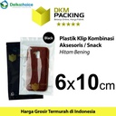Plastik Klip ZIPLOCK BAG 6x10CM BLACK Kemasan Aksesoris DELKOCHOICE