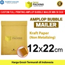 AMPLOP BUBBLE MAILER KRAFT PAPER 12X22cm BUBBLE WRAP ENVELOPE RUSFET