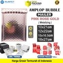 AMPLOP BUBBLE MAILER PINK ROSE GOLD BUBBLE WRAP ENVELOPE RUSFET
