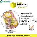 Plastik Vacuum Bag 12x17cm EMBOSS DELKOCHOICE Vacum Vakum Seal Makanan