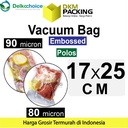 Plastik Vacuum Bag 17x25cm POLOS / EMBOSS DELKOCHOICE Vacum Vakum Seal