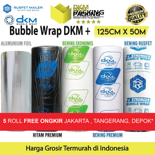 BubbleWrap 125cm x 50m Plastik Bubble Wrap Roll DKM PLUS PREMIUM MURAH