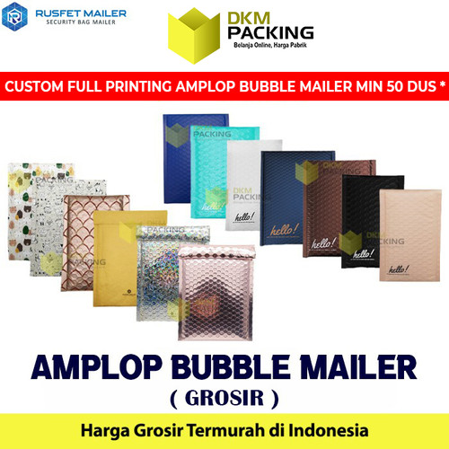 AMPLOP BUBBLE MAILER BUBBLE WRAP ENVELOPE RUSFET PREMIUM TERMURAH