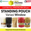 Plastik Klip Window Standing Pouch Ziplock Sealer Makanan