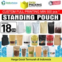 Standing Pouch Variasi Ukuran 18cm Plastik Klip Kemasan Sealer Makanan