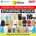Standing Pouch Variasi Ukuran 16cm Plastik Klip Kemasan Sealer Makanan