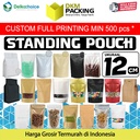 Standing Pouch Variasi Ukuran 12cm Plastik Klip Kemasan Sealer Makanan