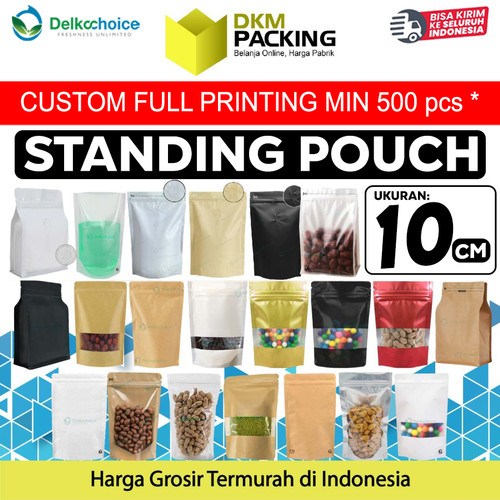 Plastik Klip Kemasan Variasi Ukuran 10cm Standing Pouch Sealer Makanan