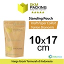 Plastik Klip 10x17cm Kraft Paper Ekonomis FULL ZIPLOCK Standing Pouch