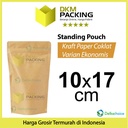 Standing Pouch 10x17cm Kraft Paper Ekonomis FULL ZIPLOCK Plastik Klip