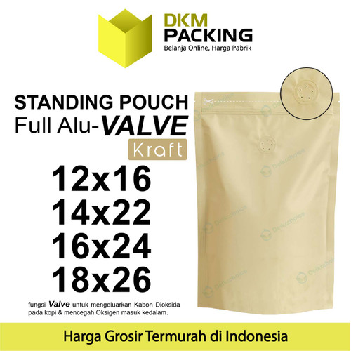Plastik Klip Makanan Full Metalize Foil Ziplock Standing Pouch