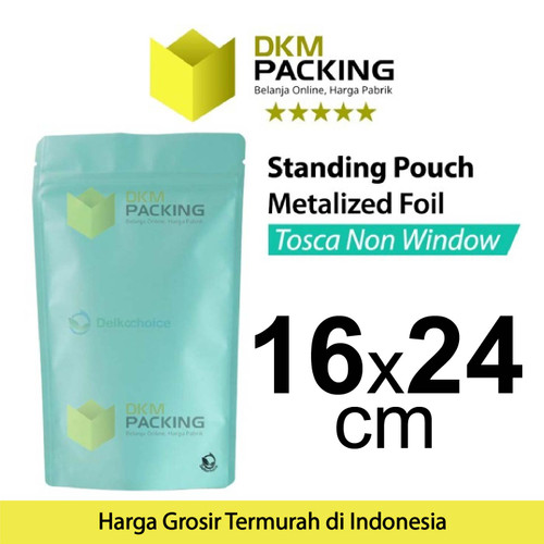 Plastik Klip 16x24cm Tosca Full Metalize Foil Ziplock Standing Pouch