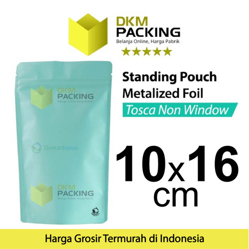 Plastik Klip 10x16cm Tosca Full Metalize Foil Ziplock Standing Pouch