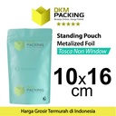Plastik Klip 10x16cm Tosca Full Metalize Foil Ziplock Standing Pouch