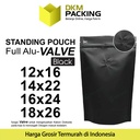 Standing Pouch Full Metalize Foil Ziplock Plastik Klip Makanan