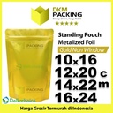 Standing Pouch 10x16cm Gold Full Metalize Foil Ziplock Plastik Klip