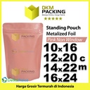 Standing Pouch 16x24cm Pink Full Metalize Foil Ziplock Plastik Klip