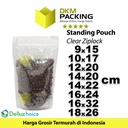 Standing Pouch Clear 18x26 Plastik Klip Bening Ziplock Sealer Makanan
