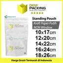 Standing Pouch ZIPLOCK Plastik Klip White KRAFT FULL SEALER MAKANAN